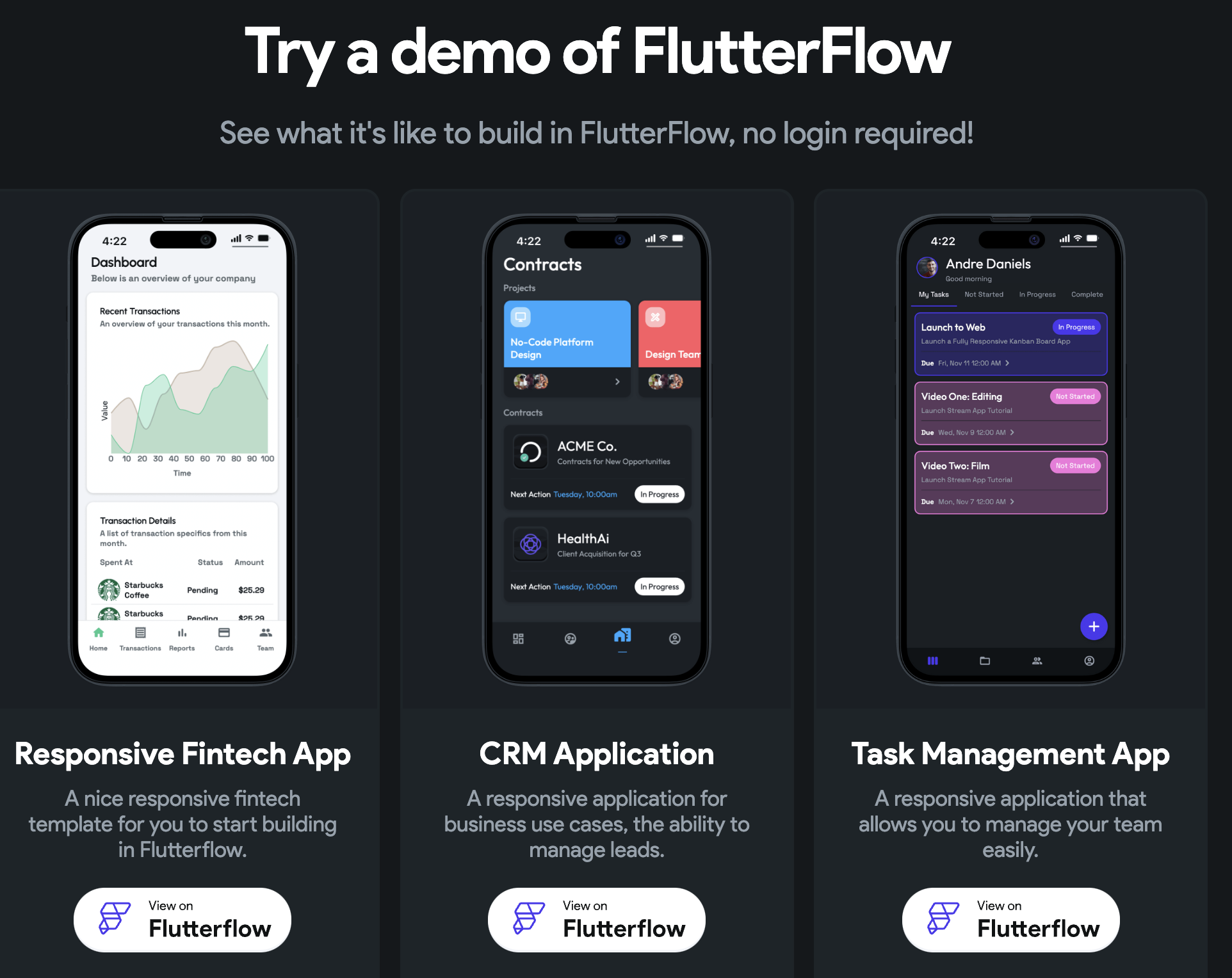 FlutterFlow UIデモ