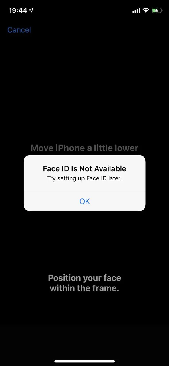 Face ID Is Not Available