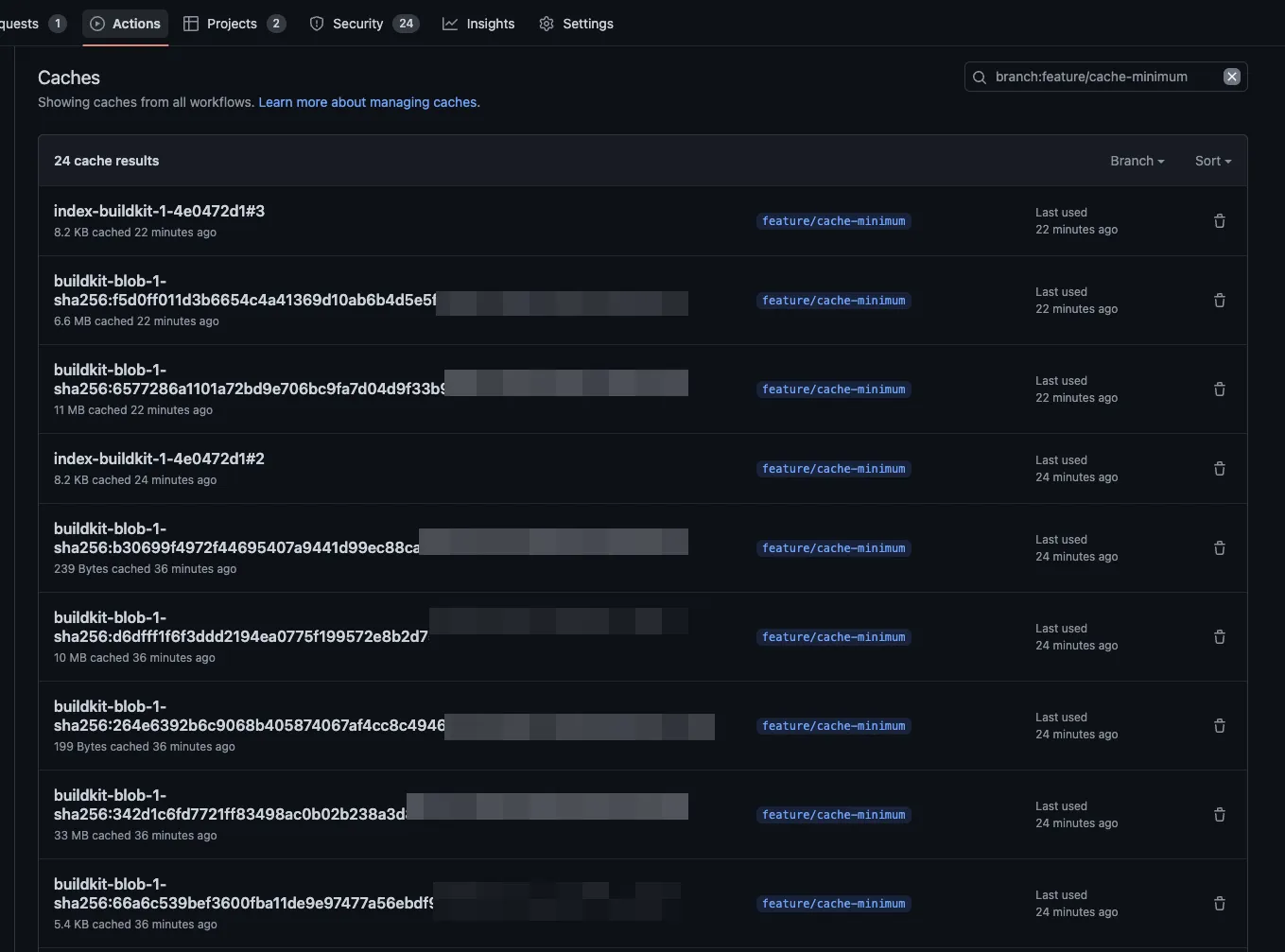 GitHub ActionsのCacheストレージ