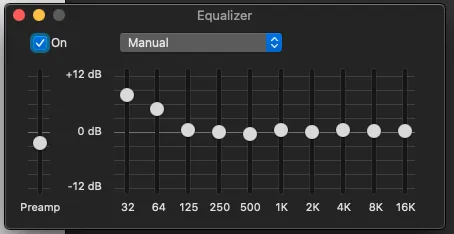 iTunesのイコライザー設定