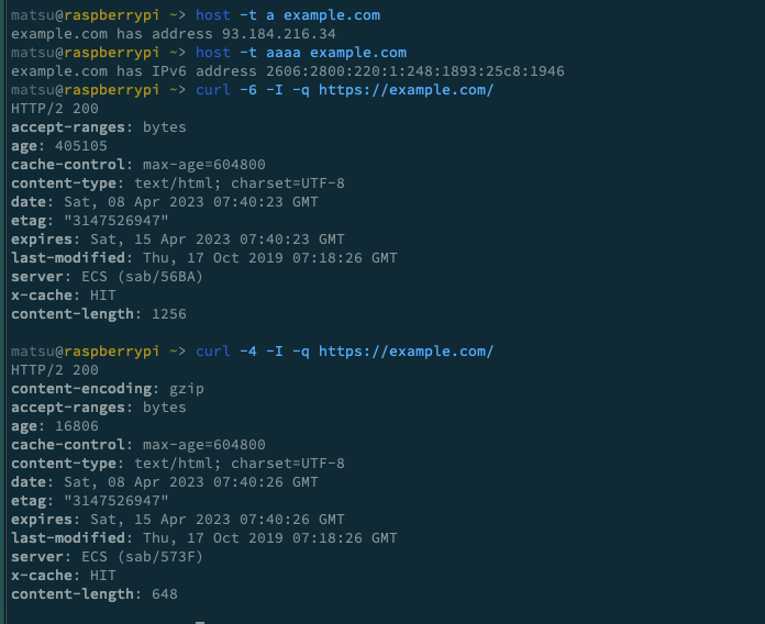 HTTP/HTTPS接続確認結果
